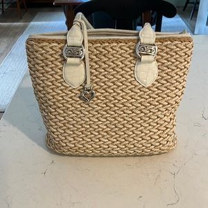 Brighton straw and leather purse